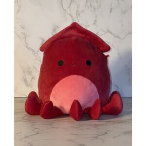 Altman The Squid Squishmallows Plush Toy Color Maroon 10 Inches.